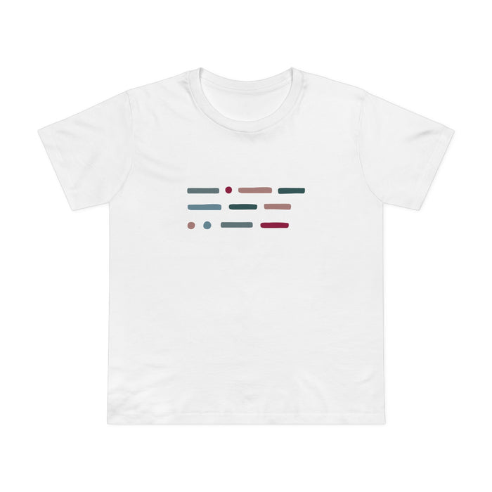 'You' in morse code: T-shirt. Black or white.