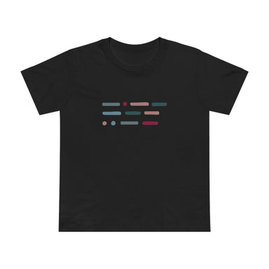 'You' in morse code: T-shirt. Black or white.